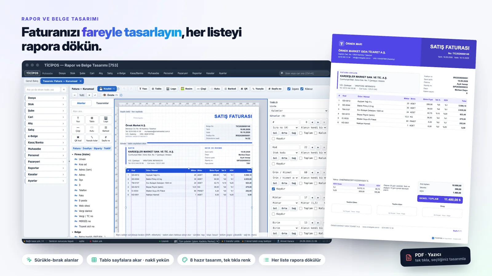 Fareyle rapor ve belge tasarımı
