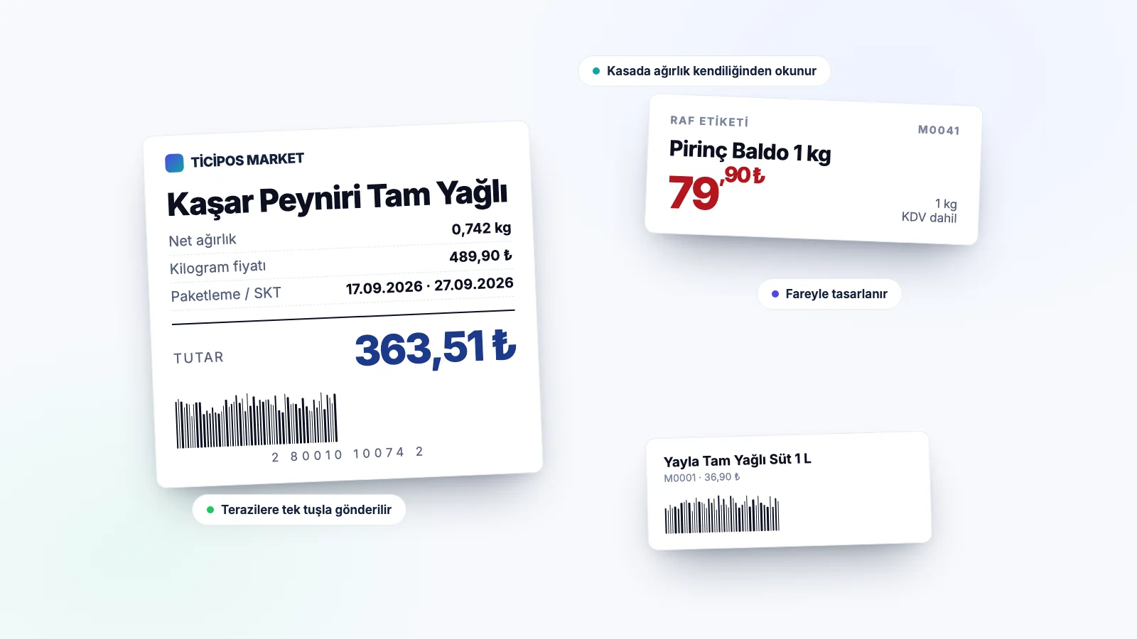 Raf ve terazi etiketi tasarımı